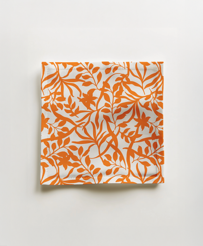 Figi Floral Cocktail Napkin in Orange