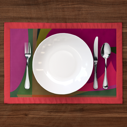 Big Shapes Placemat in Pink