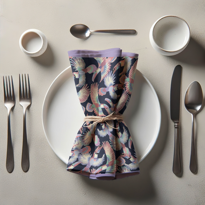 Soft Gliding Toucans Napkin in Navy