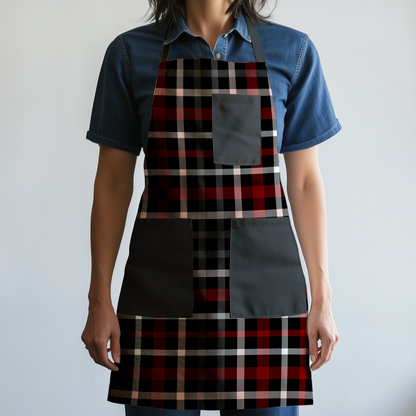 The Violator Plaid Full Chef Apron - Organic Cotton Canvas Mid-Weight