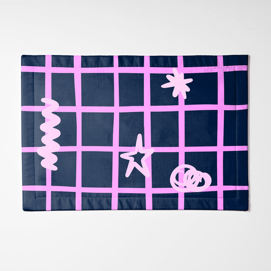 Estrúk in Navy and Pink Placemat
