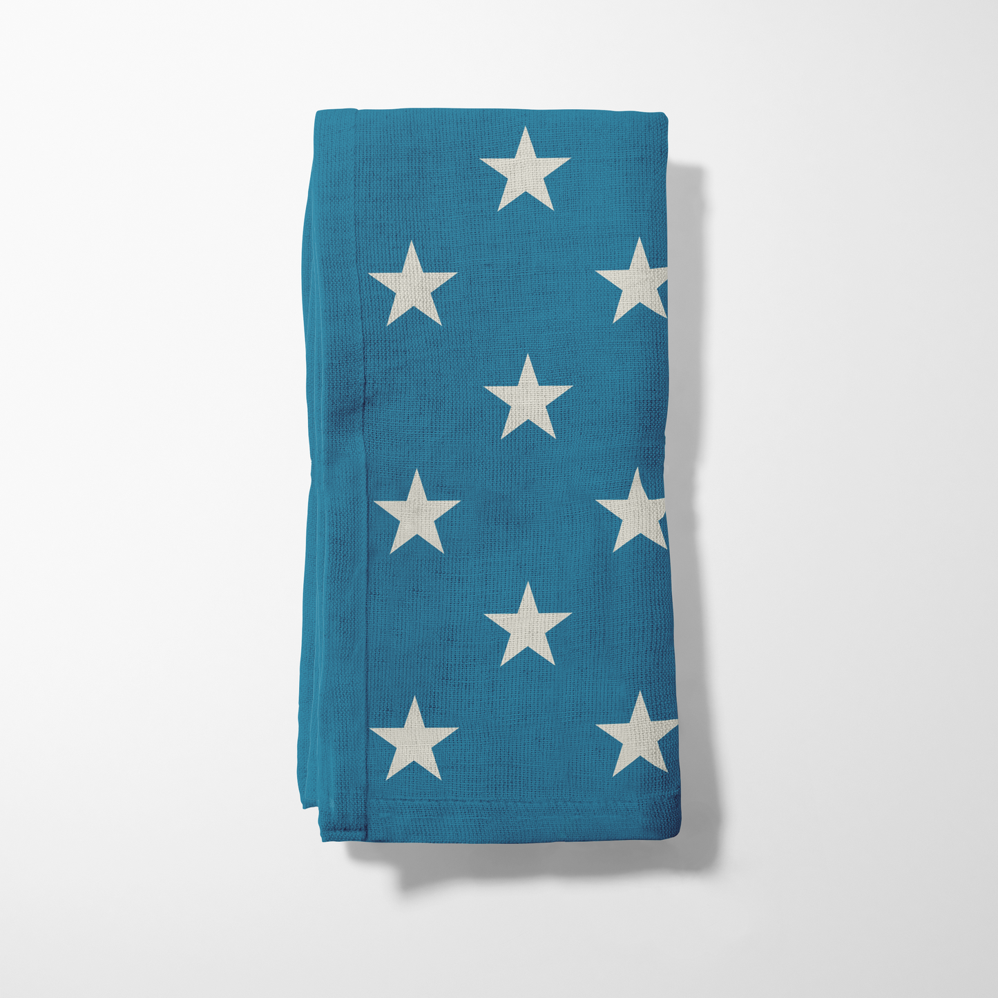 ONE Stars Napkin - Cerulean in Organic Cotton Voile