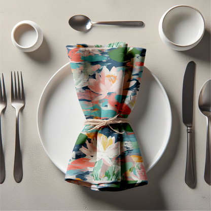 Giverny Gardens Napkin in Waterlily
