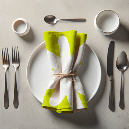 Astérisko in Lime Yellow Napkin