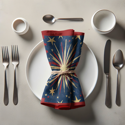 Stars & Fireworks Napkin