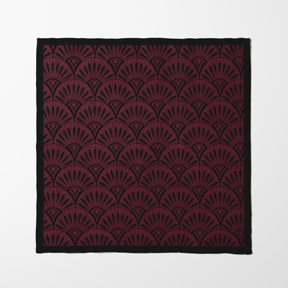 Ruby Art Deco Napkin in Organic Cotton Voile