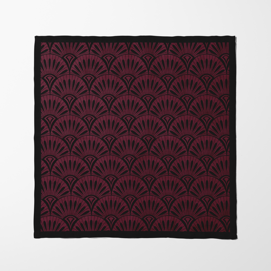 Ruby Art Deco Napkin in Organic Cotton Voile