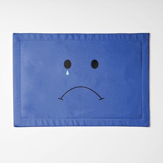 Crying Blue Placemat - Lightweight Linen