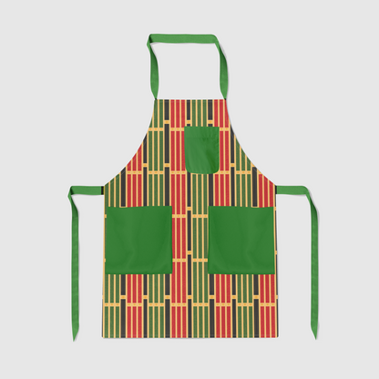 Kwanzaa Candles Full Chef Apron in Green