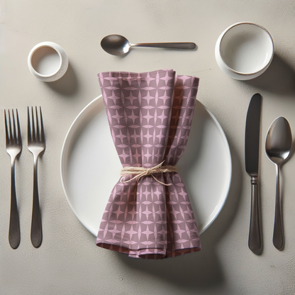 Sit for a Bit Napkin - Muted Pink in Organic Cotton Voile