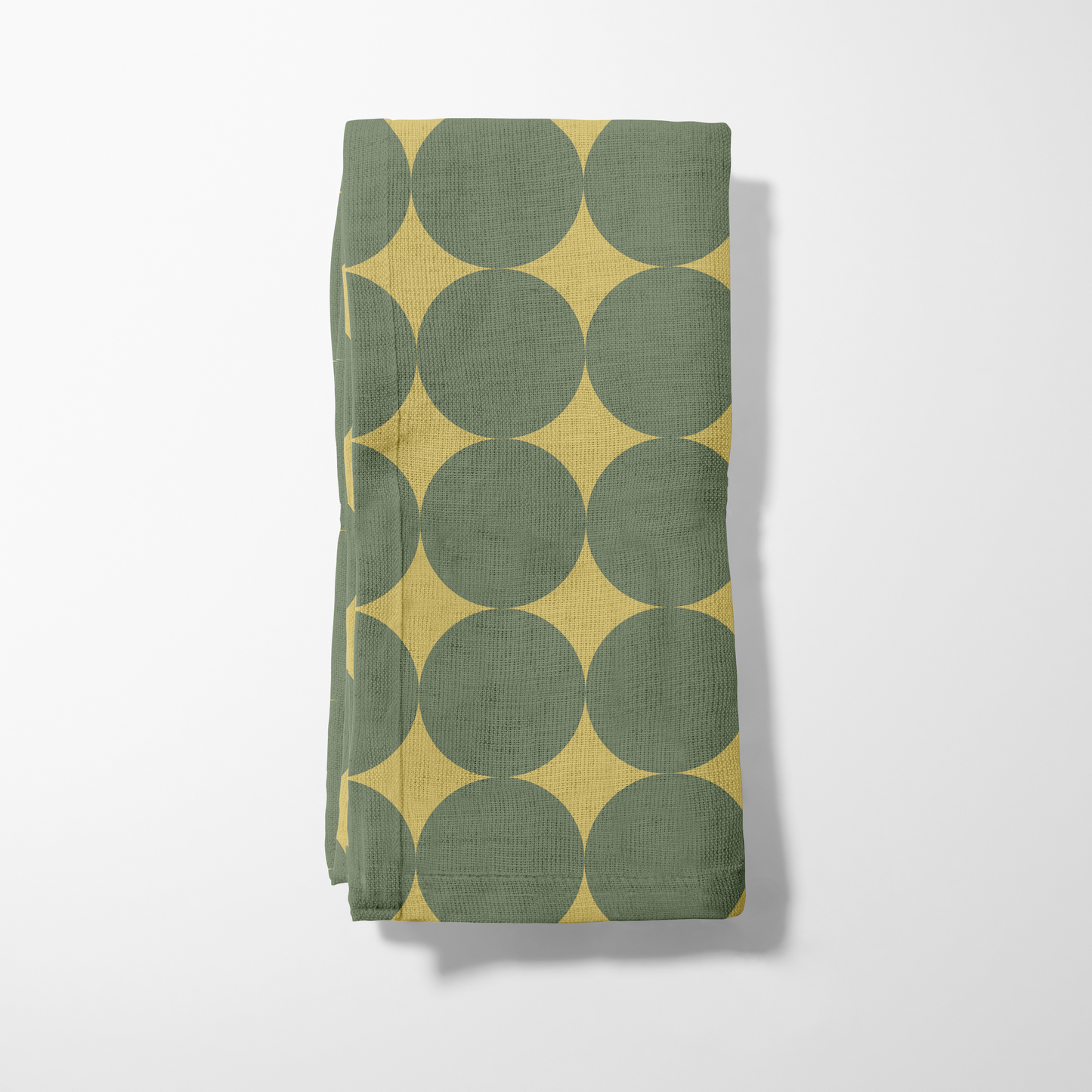 Spots and Dots Napkin - Pale Yellow Green in Organic Cotton Voile