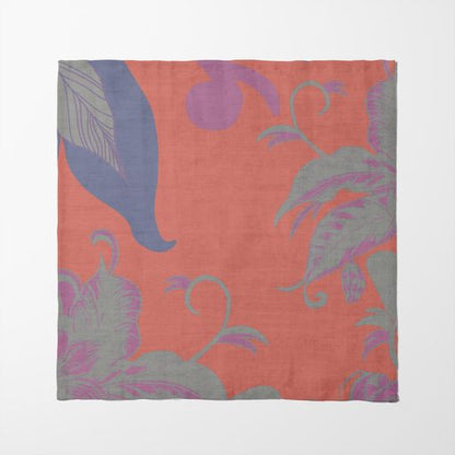 Tropical Paissage Napkin in Bright Pink in Lightweight Linen