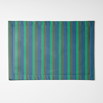 Tropical & Stripes Blue & Green Placemats | Set of 4