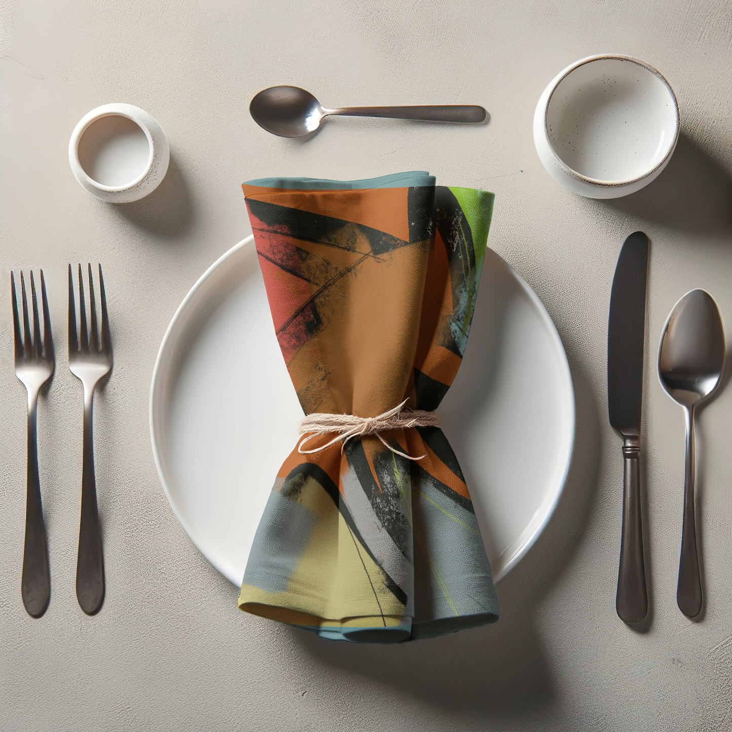 Flower Sketch Napkin in Lightweight Linen