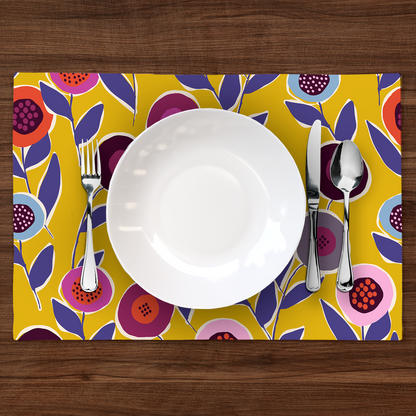 Yellow Button Flowers Placemat