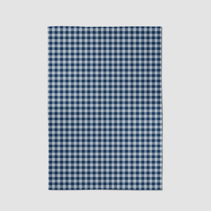 ONE Mini Gingham Tea Towel in Navy - Mid Cotton Twill