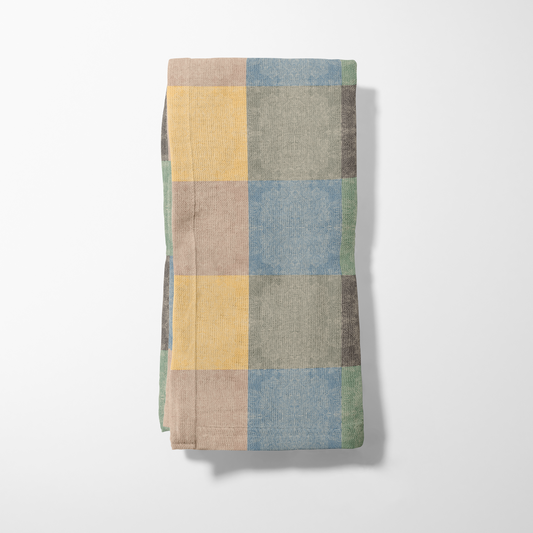 Multi Color Gingham Napkin - Lightweight Linen