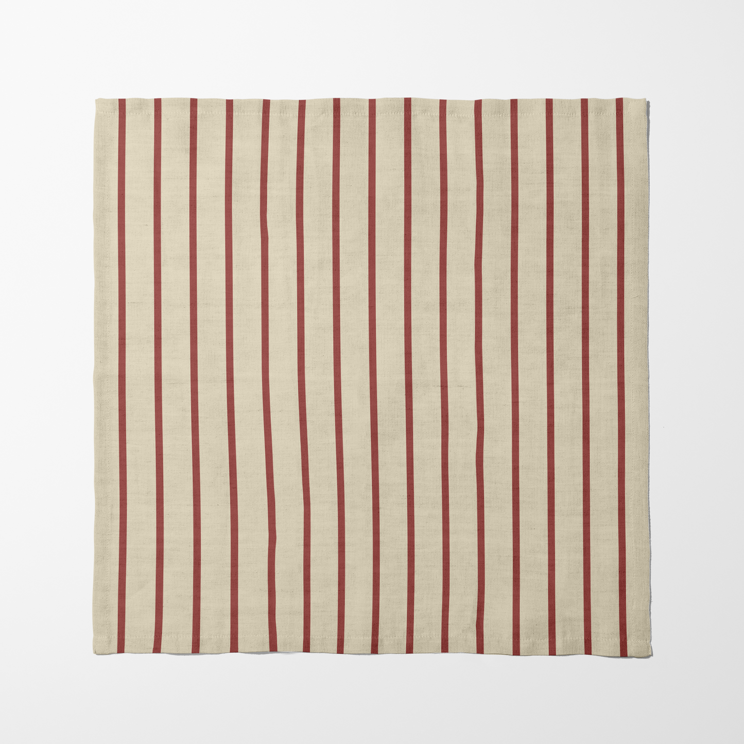 Classic Vertical Stripes Napkin - Bisque in Lightweight Linen