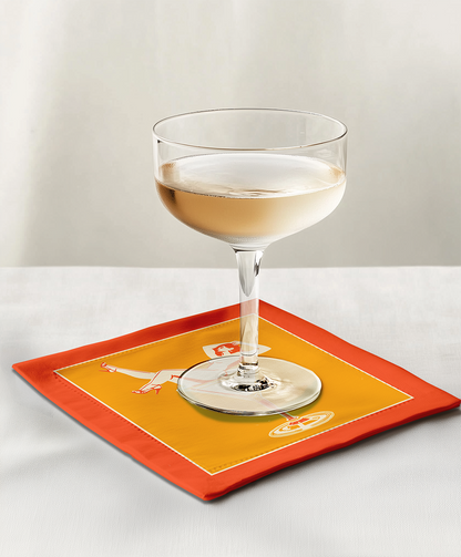 Cheers Darling Cocktail Napkin in Tequila Sunrise