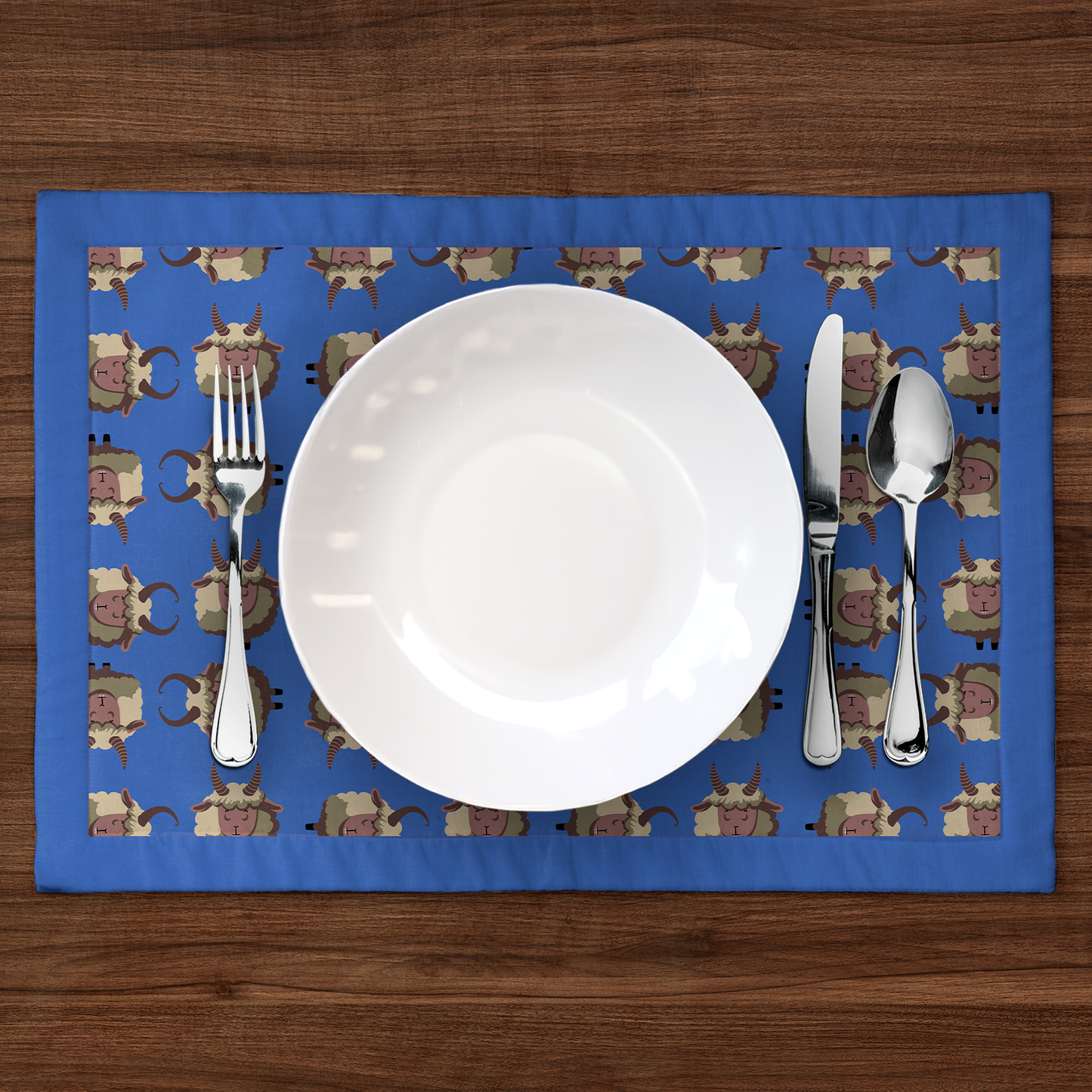 Krampus Placemat in Dark Blue