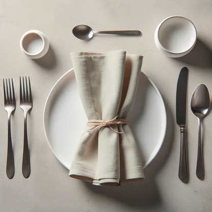 ONE Classic Napkin - Eggshell in Organic Cotton Voile