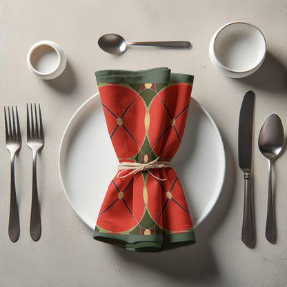 Mini Holiday Abstract Napkin in Full Color