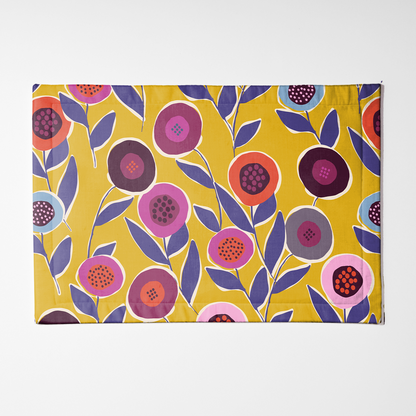 Yellow Button Flowers Placemat