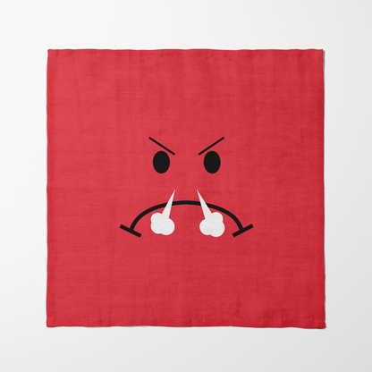 Angry Napkin - Red in Lightweight Linen