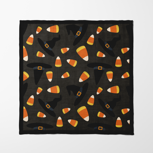 Trick or Treat Napkin in Gravestone in Organic Cotton Voile