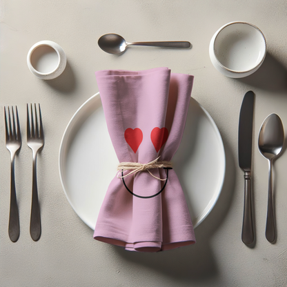 Heart Eyes Napkin - Lightweight Linen