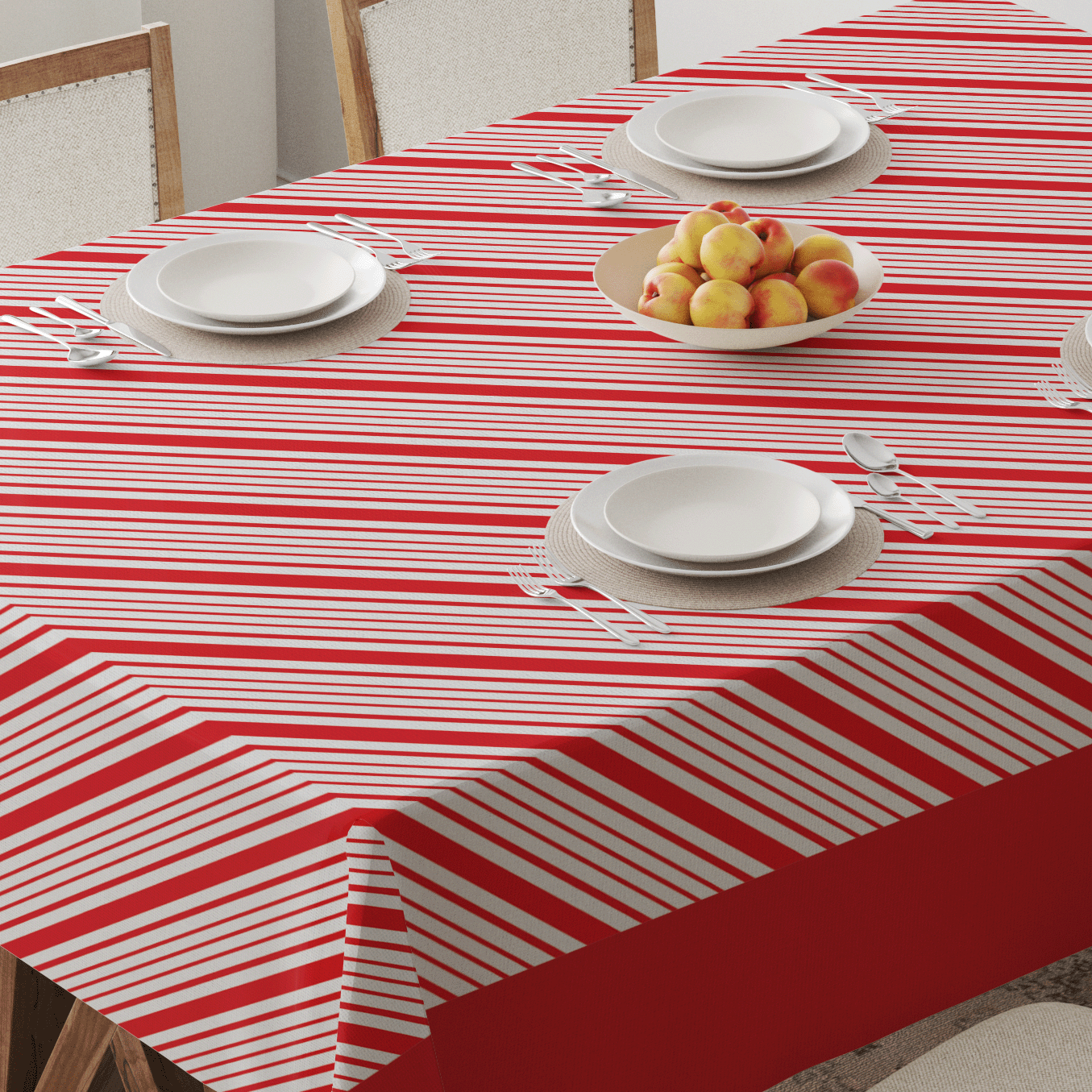 Most Candy Cane Stripes Tablecloth