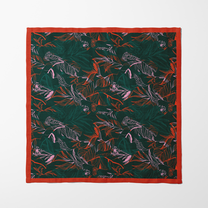 Camouflage Palms Napkin in Organic Cotton Voile