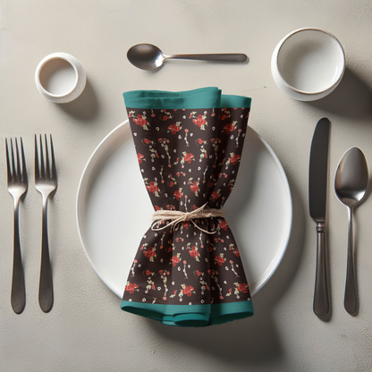 Earthen Ware Floral Napkin