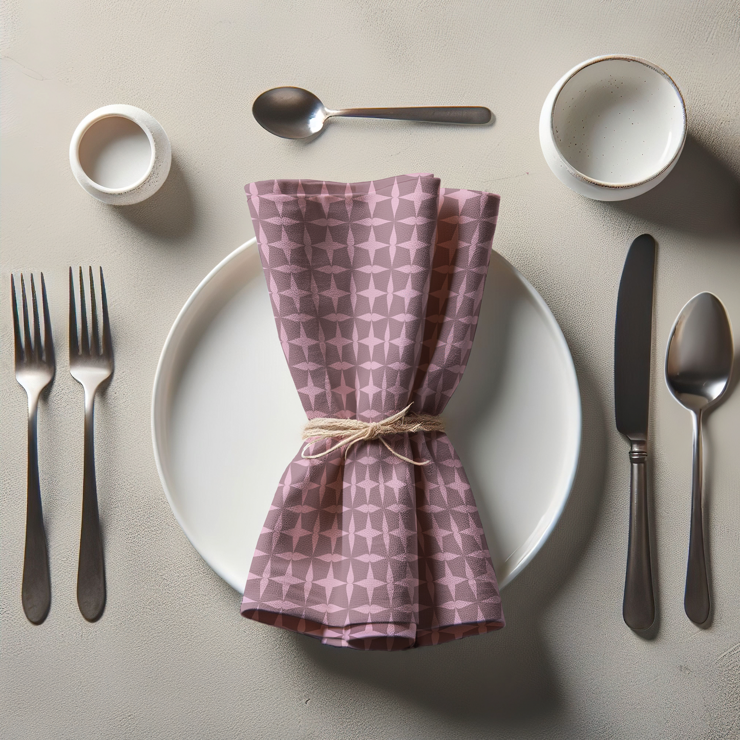 Sit for a Bit Napkin - Muted Pink in Lightweight Linen