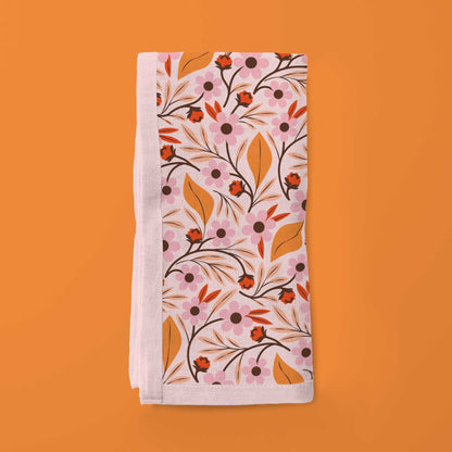 Floral Swirl - Lightweight Linen