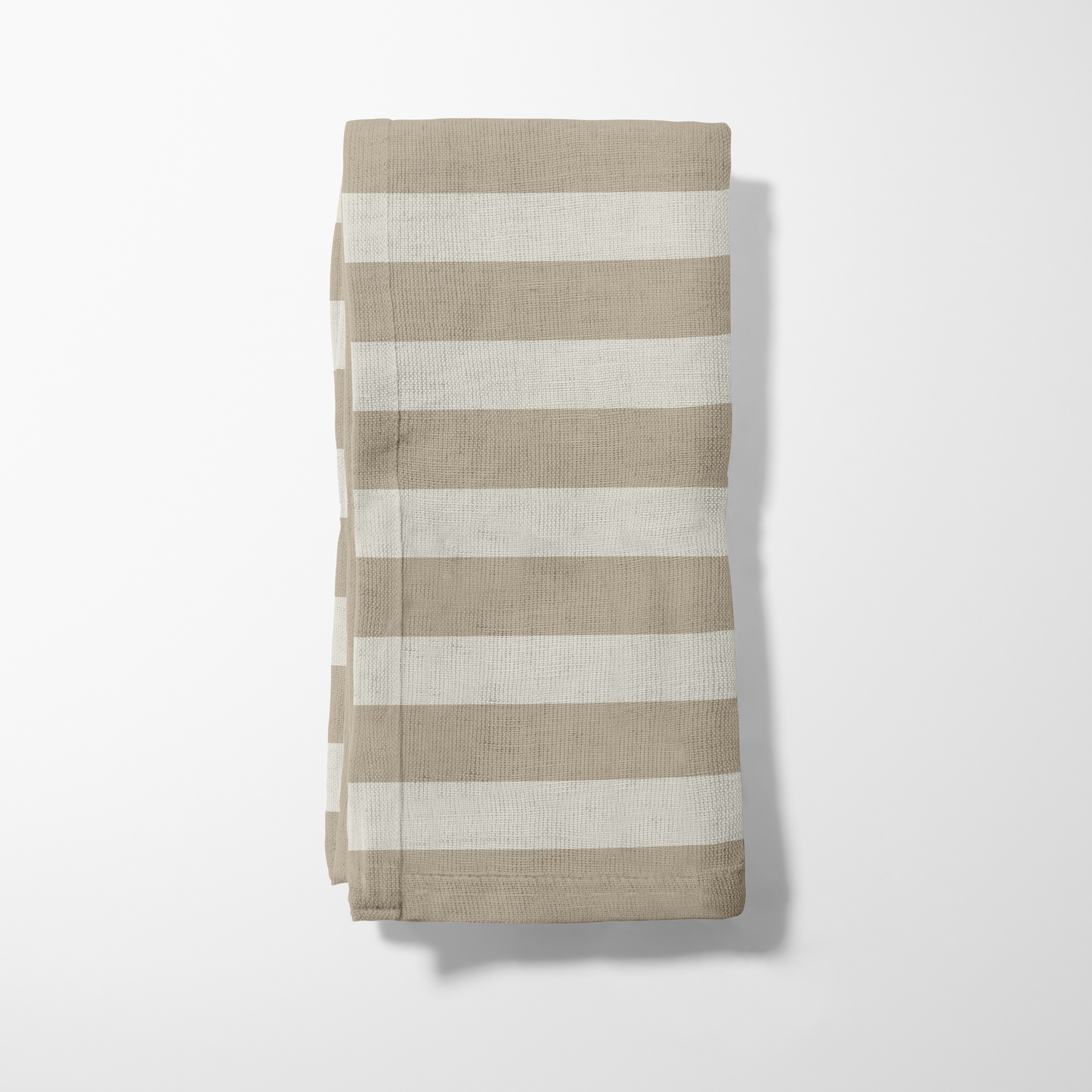 ONE Medium Stripes - Pebble in Lightweight Linen