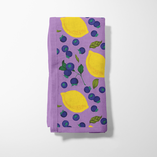 Spring Lemons Napkin in Mauve