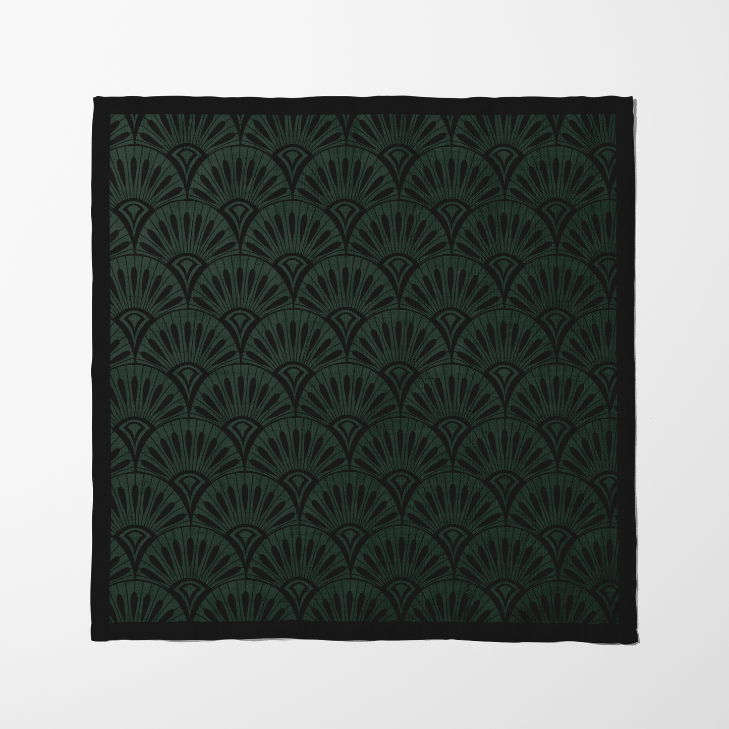 Emerald Art Deco Napkin in Organic Cotton Voile