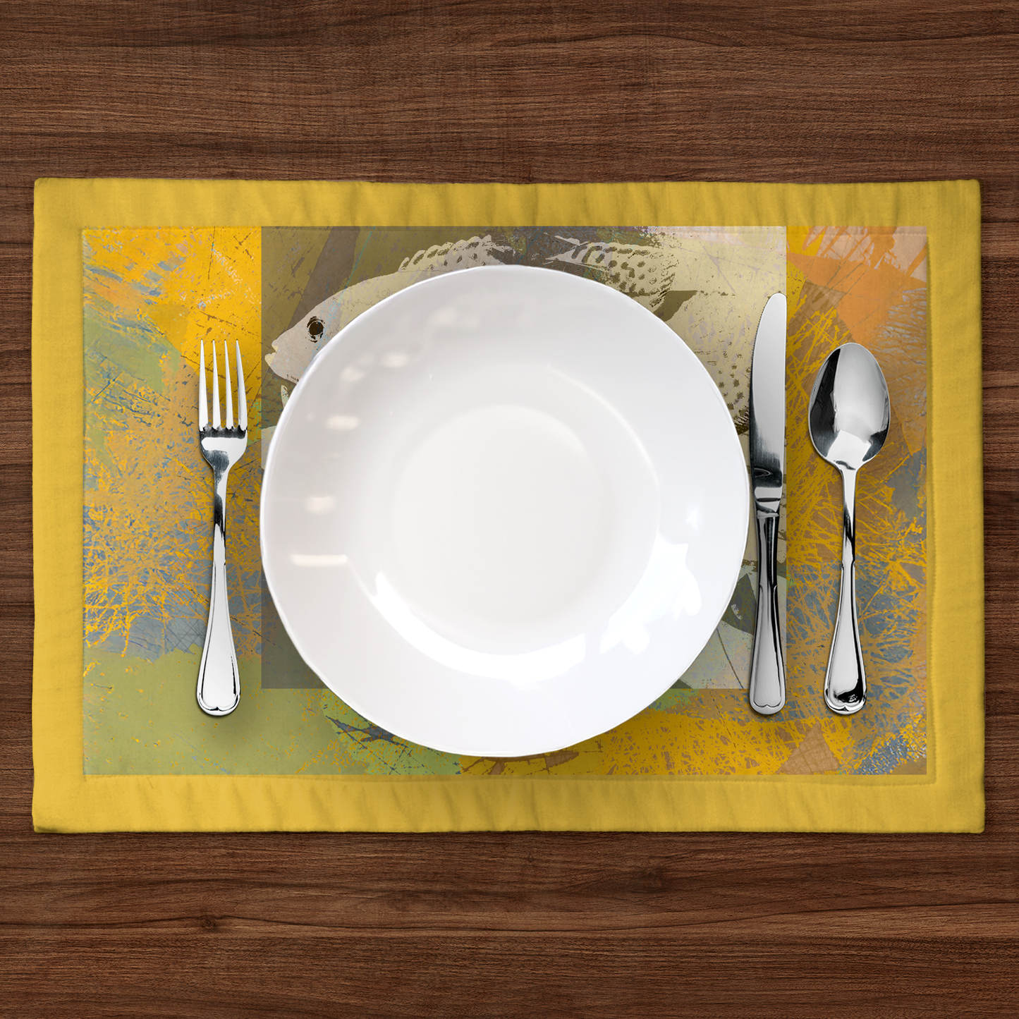 Two Fish Yellow Placemat