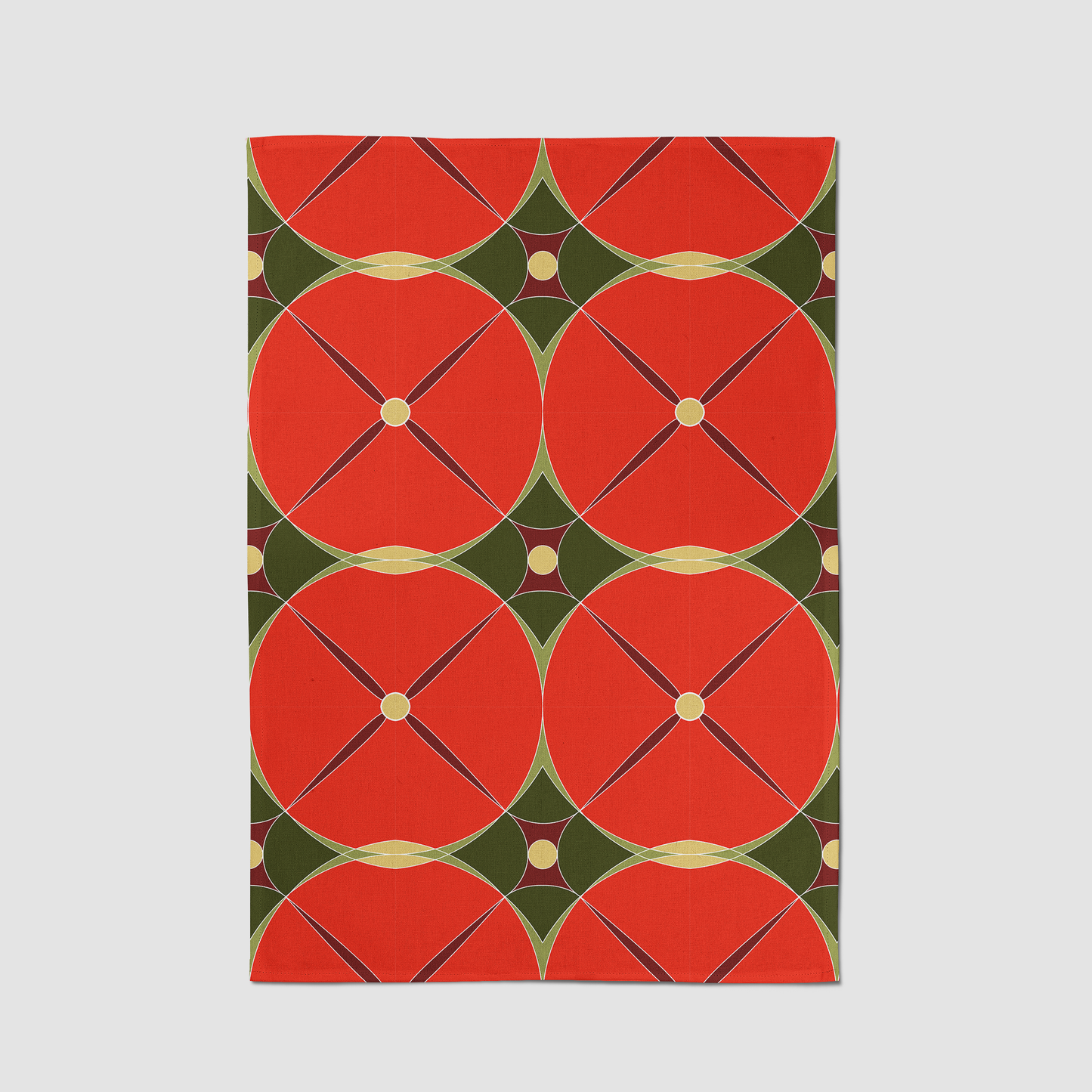 Holiday Abstract Tea Towel in Full Color