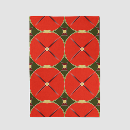 Holiday Abstract Tea Towel in Full Color