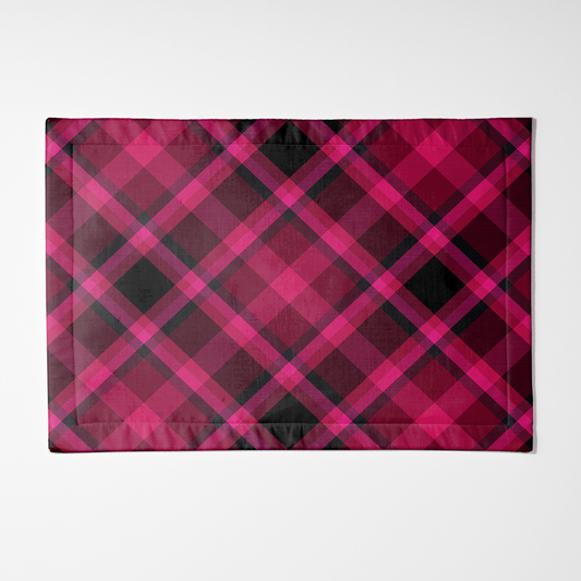 The Loveless Plaid Placemat in Mid Cotton Twill