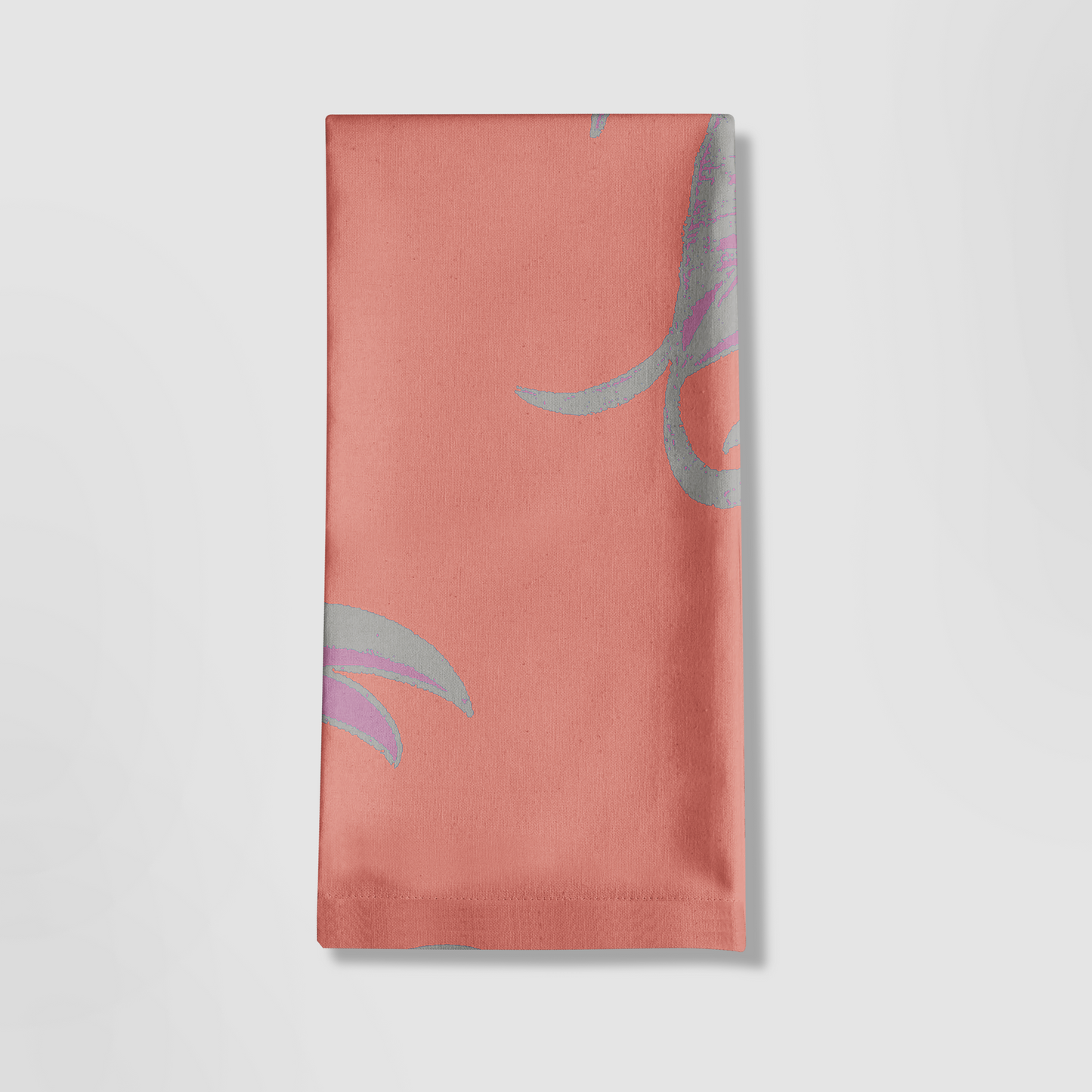 Tropical Paissage Tea Towel in Bright Pink