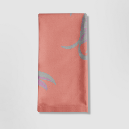 Tropical Paissage Tea Towel in Bright Pink