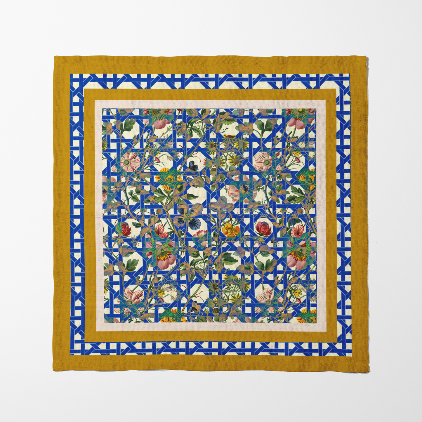 Royal Blue Rattan Napkins | Set of 4