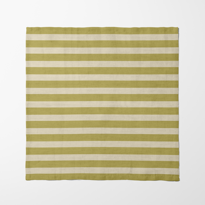 ONE Medium Stripes - Moss in Lightweight Linen