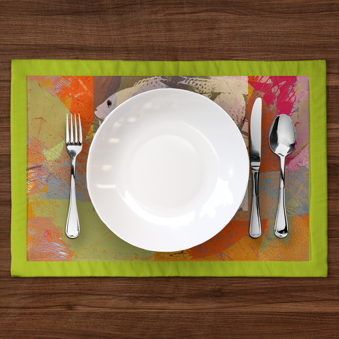 Two Fish Green Placemat