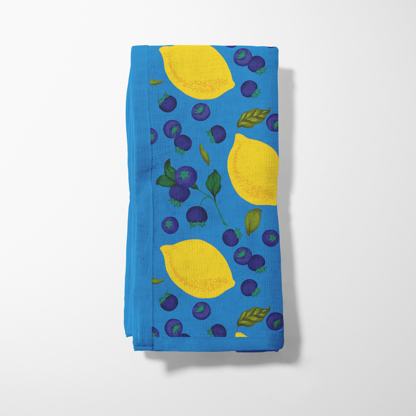 Spring Lemons Napkin in Cerulean