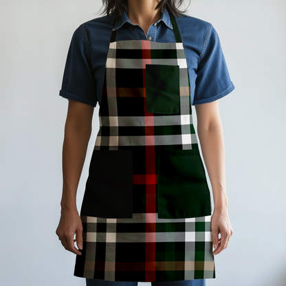 The Ceremony Plaid Full Chef Apron - Organic Cotton Canvas Mid-Weight