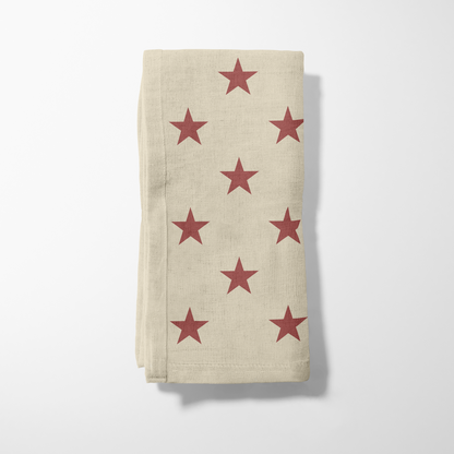 ONE Stars Napkin - Bisque in Lightweight Linen